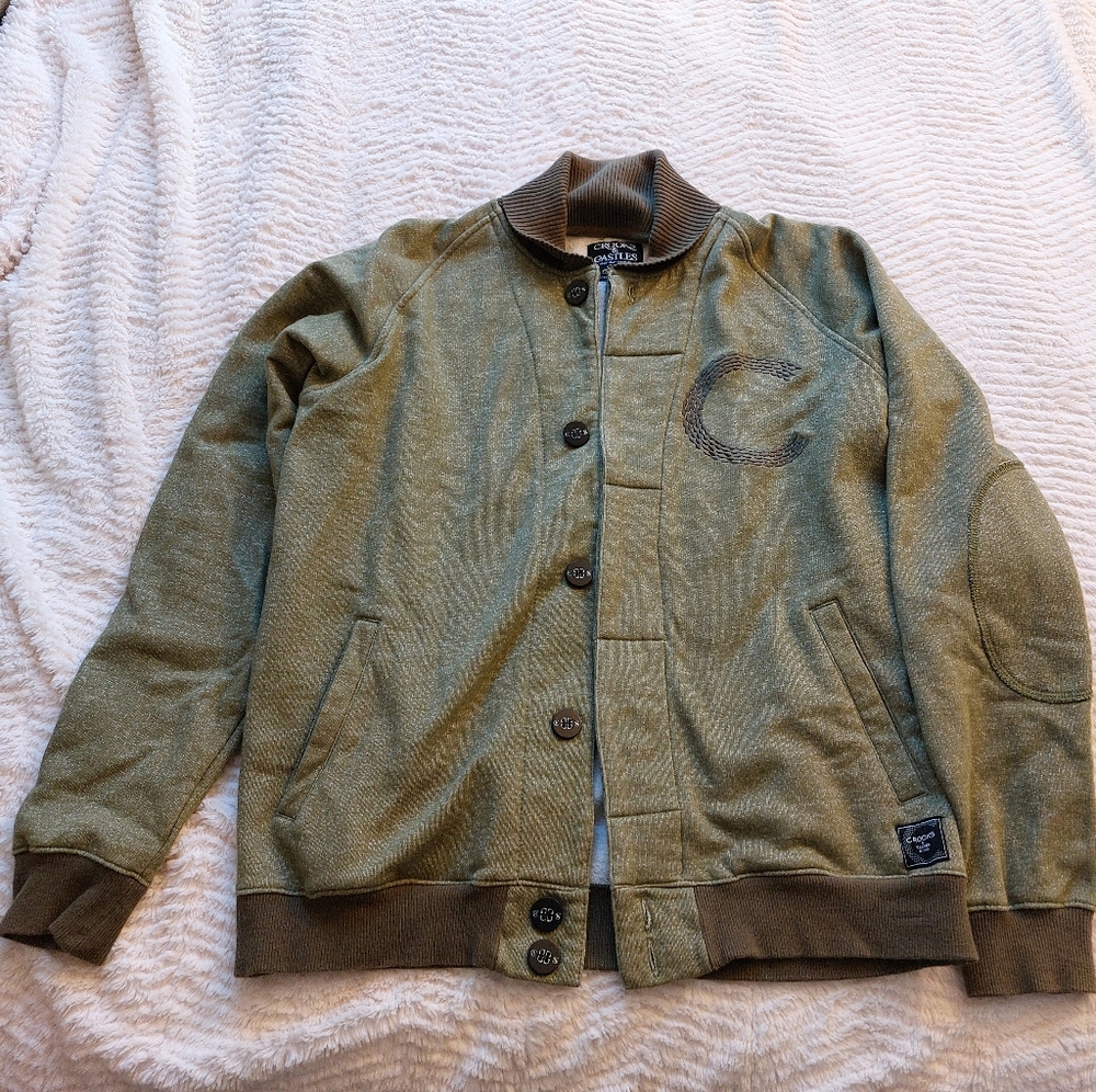 Crooks & Castles Cardigan Sweater Embroidered